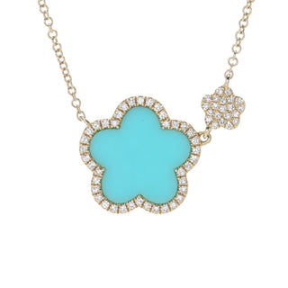 Colar Sabrina Designs em ouro 14K com escolha de pedras preciosas e flores de diamante