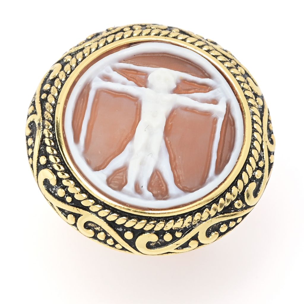 Cameo Italiano "Acropolis" Artist Series 18mm Shell Escolha do Anel Cameo