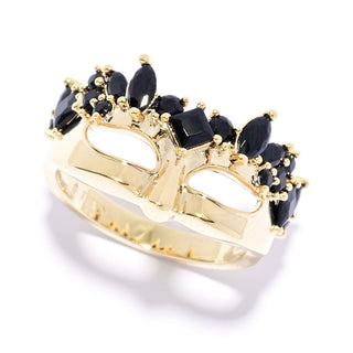 Toscana Italiana 18K Gold Plated 1.71ctw Choice of Gem Venetian Mask Ring