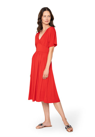 Vestido Leota Tiana Sólido Cereja Barbados