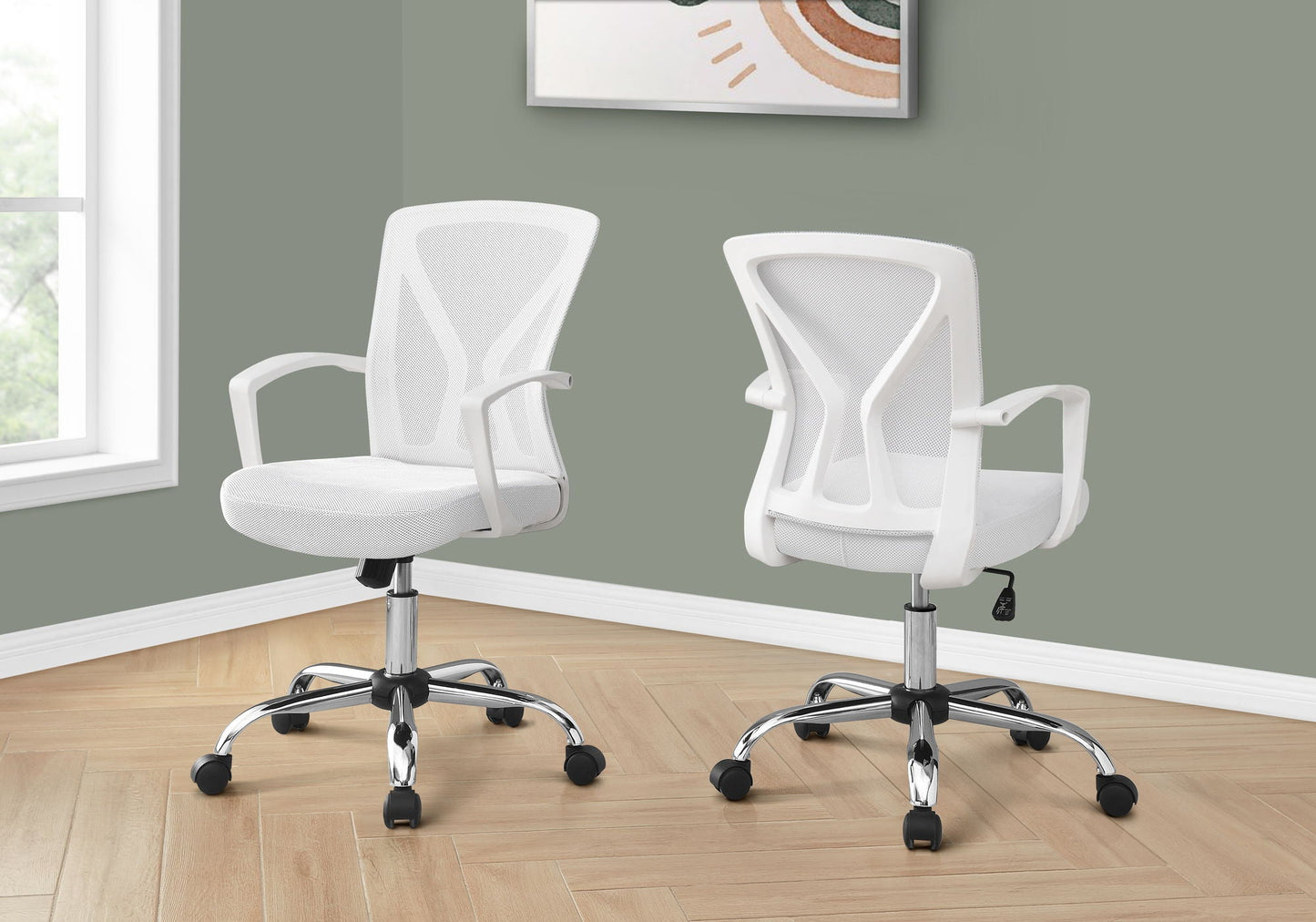 Office Chair with Adjustable Height and Swivel - Ergonomic Contemporary Design