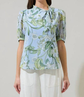 Sugarlips - Sara Bloom Tie Neck Blouse