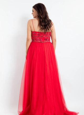 Rachel Allan - Beaded Tulle Prom Dress