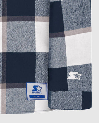 Starter - Men's New England Patriots Sherpa Lined Plaid Jacket