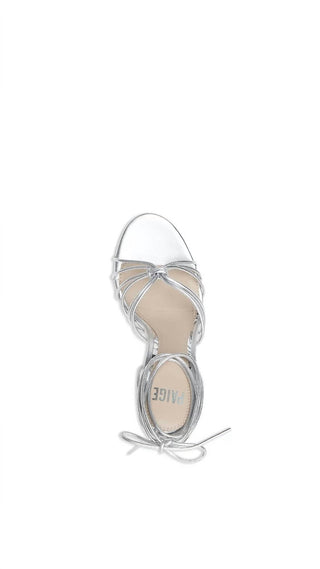 Paige - Women's Denim Viola Ankle Tie Strappy High Heel Sandals
