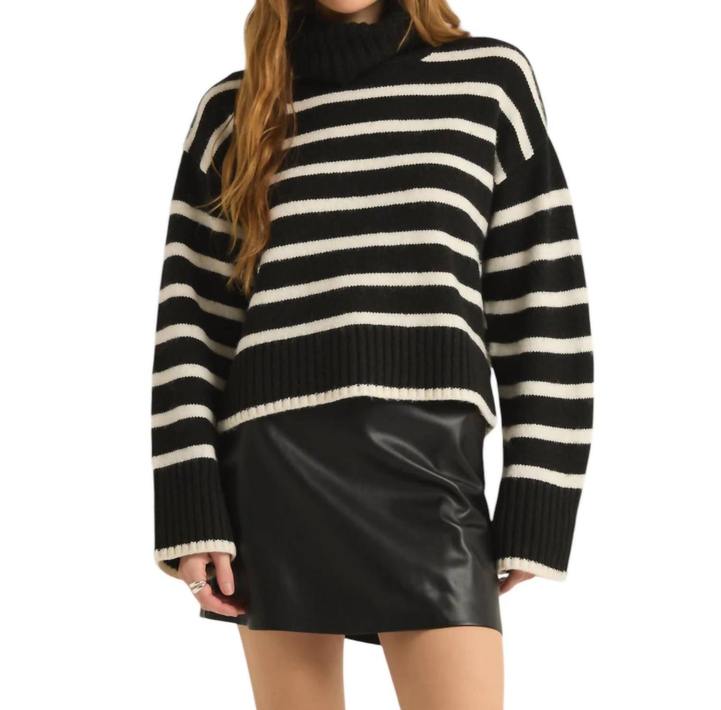 Z Supply - Josephine Stripe Turtleneck Sweater