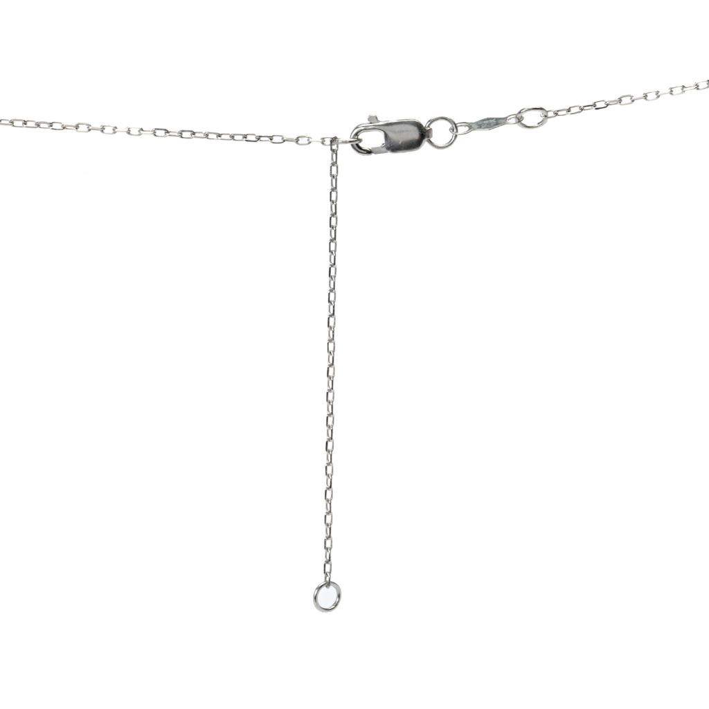 Lindo pingente circular de diamante cultivado em laboratório em ouro branco 14K de 1,08 quilates com corrente