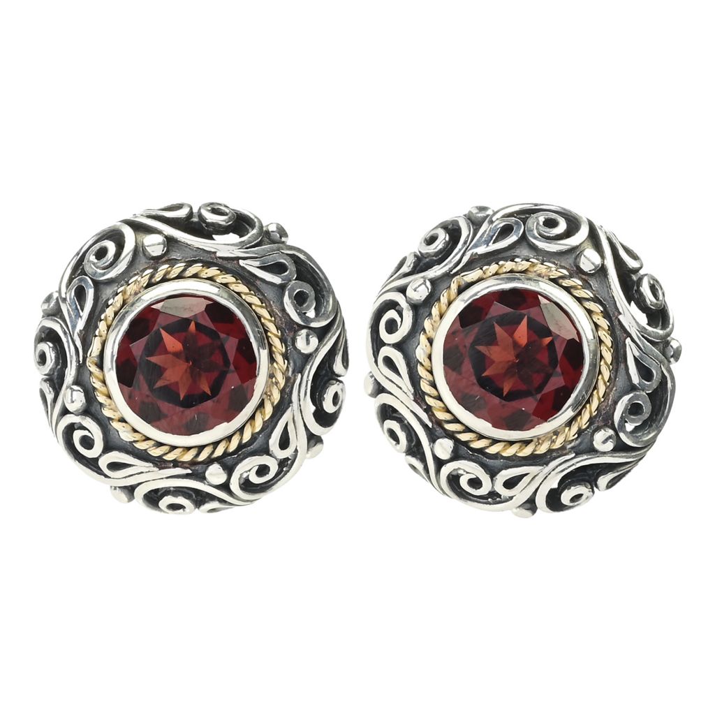 artisan-silver-by-samuel-b-18k-gold-accented-choice-of-gem-stud-earrings