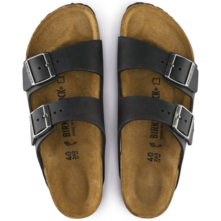 Birkenstock - Sandália Arizona de couro oleado unissex - Estreita