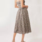 Trendsi - Davi & Dani Contrast Velvet Tape Smocking Bodice Midi Dress