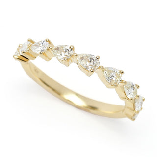 Sabrina Designs 14K Gold 0.90ctw Pear Shape Diamond 9-Stone Ring