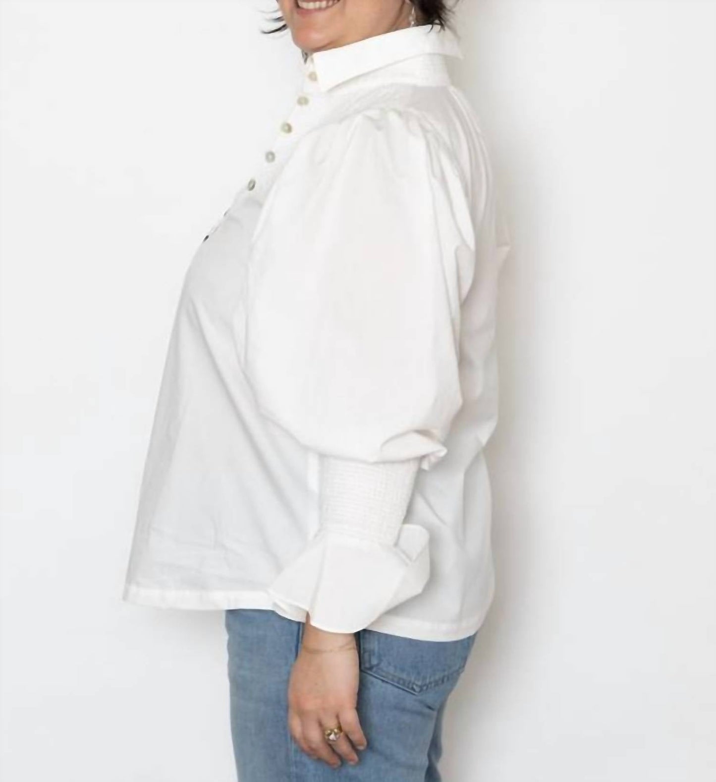 Hope For Flowers - High Collar Smocked Shirt