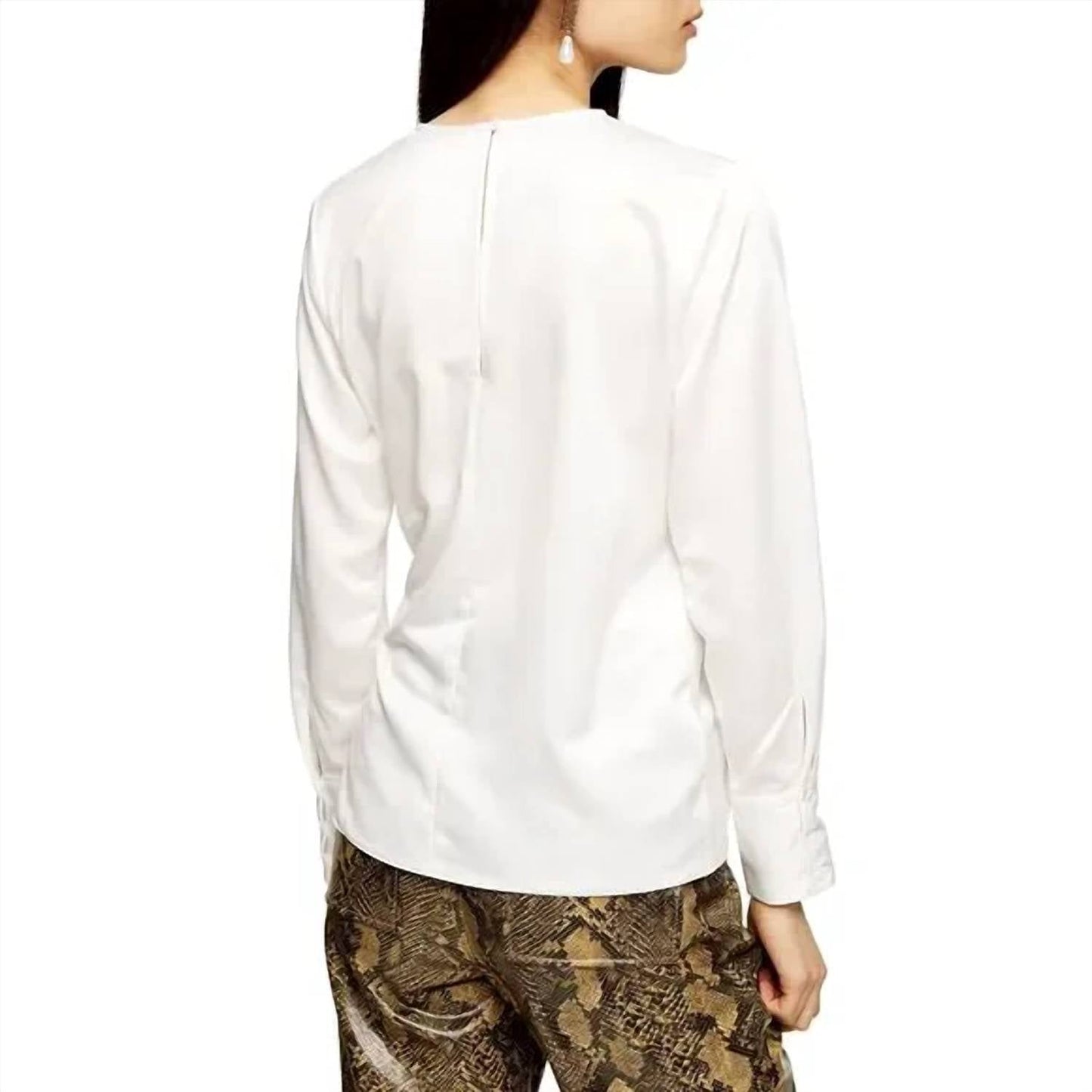 Topshop - Satin Waist Tie Blouse