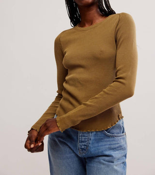 Free People - Camiseta de manga comprida Easy Does it