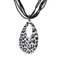 Colar de vidro Murano com estampa animal banhado a ouro 18K Toscana Italiana