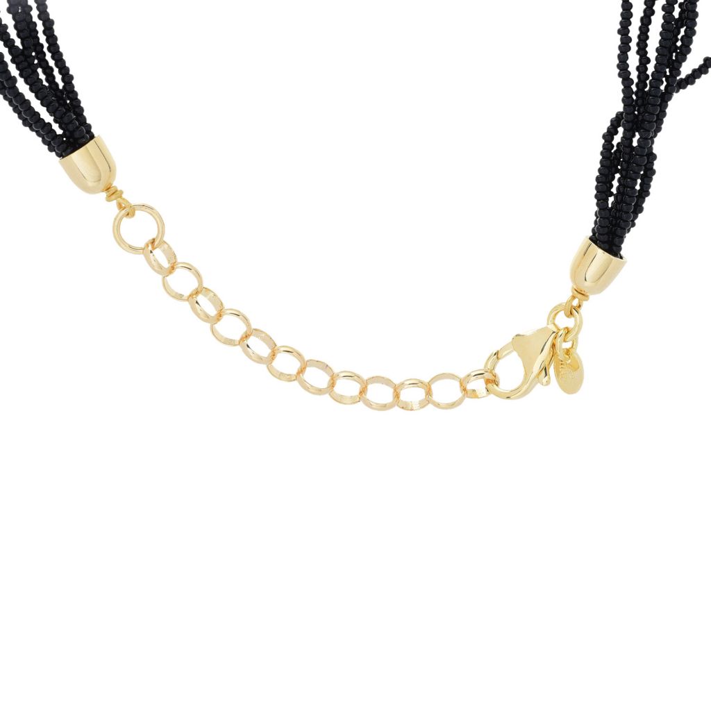 Colar de vidro Murano com estampa animal banhado a ouro 18K Toscana Italiana