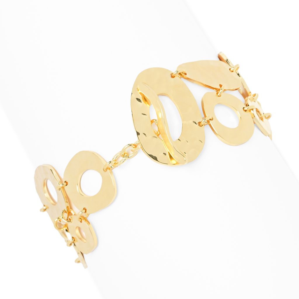 Pulseira Toscana Italiana Acqua Bagnata em forma orgânica com duas fileiras