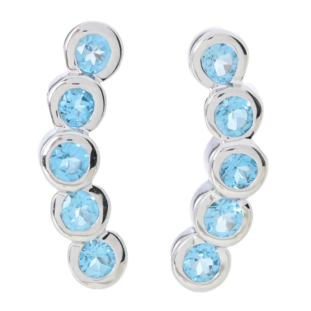 Brincos Gem Treasures Choice of Bezel Set com pedras preciosas e brincos para orelhas