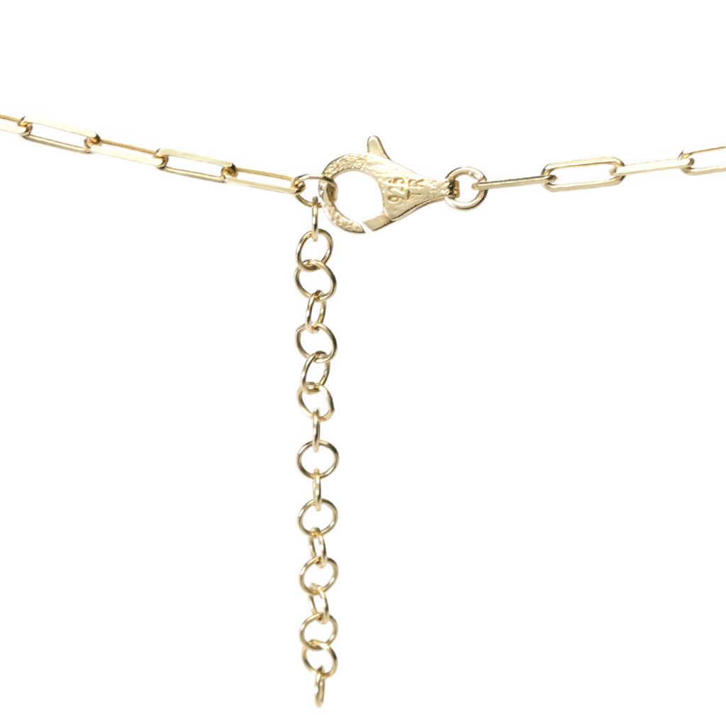 Pingente de cadeado texturizado banhado a ouro com corrente de clipe de papel Passaporte para a Turquia