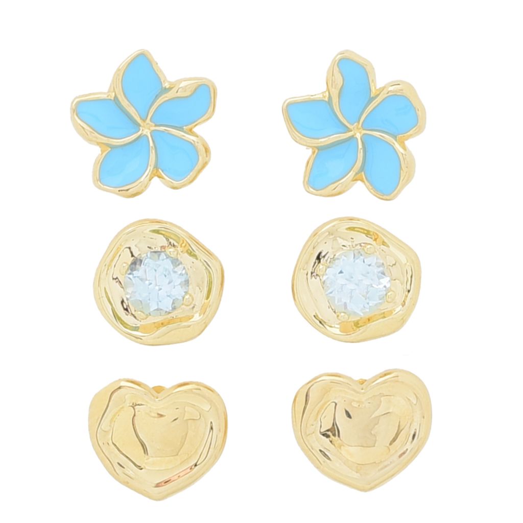 toscana-italiana-set-of-3-acqua-bagnata-choice-of-gem-enamel-stud-earrings