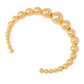 Pulseira Toscana Italiana banhada a ouro 18K com contas polidas e fecho de pressão