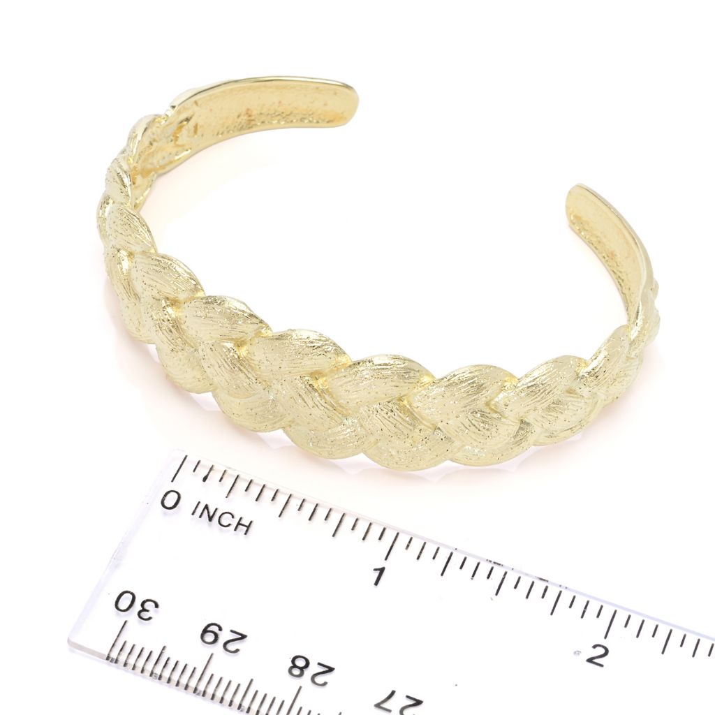 Pulseira Toscana Italiana banhada a ouro 18K "Treccia"