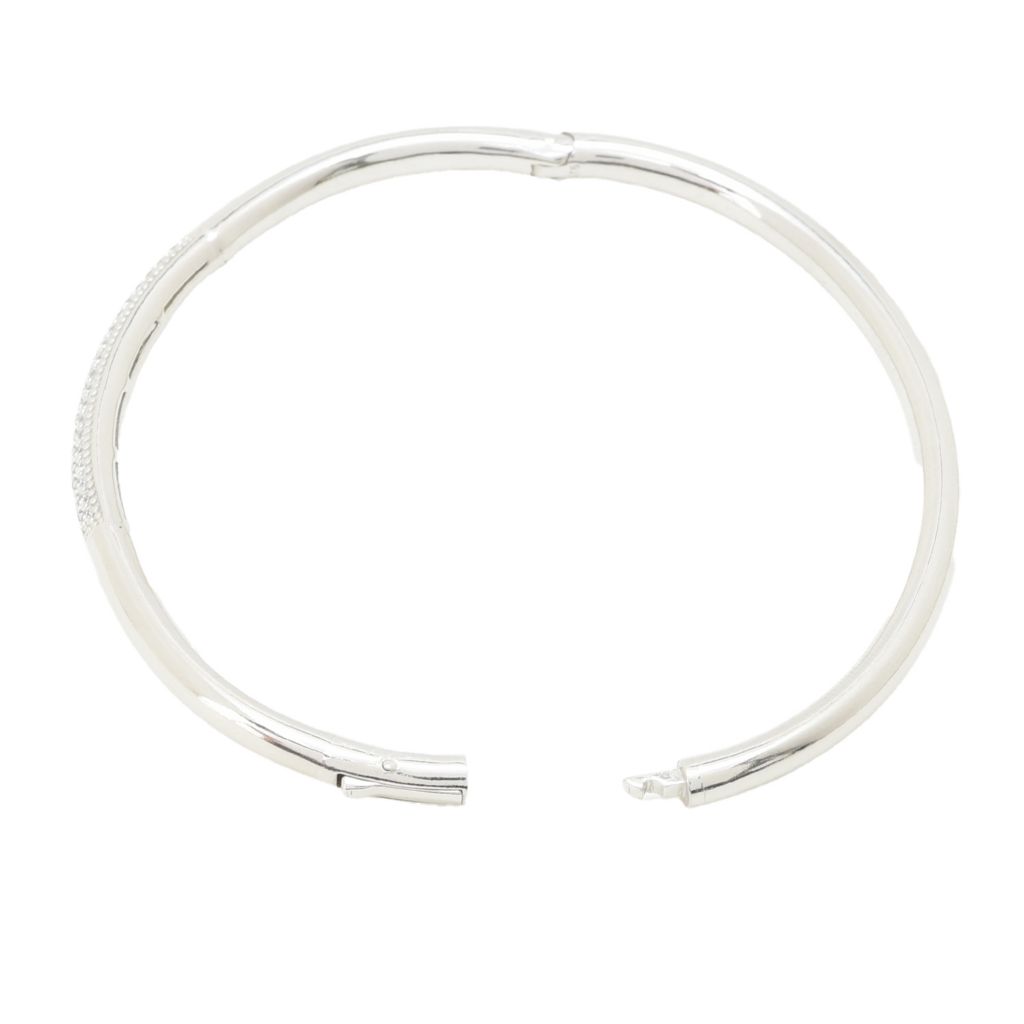 Pulseira de prata italiana Sorrento 0,29 DEW com diamantes simulados e articulada