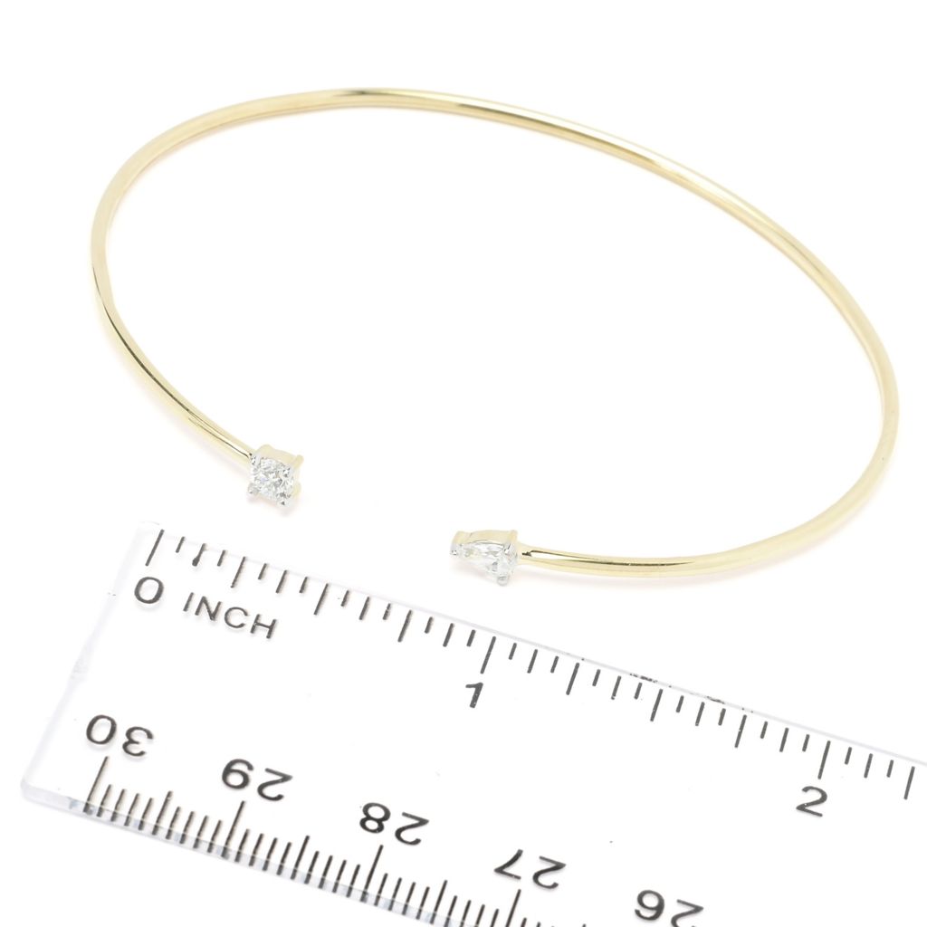 Pulseira Peace Jewelers em ouro 14K, 0,30ct, formato de pera e diamantes redondos cultivados em laboratório