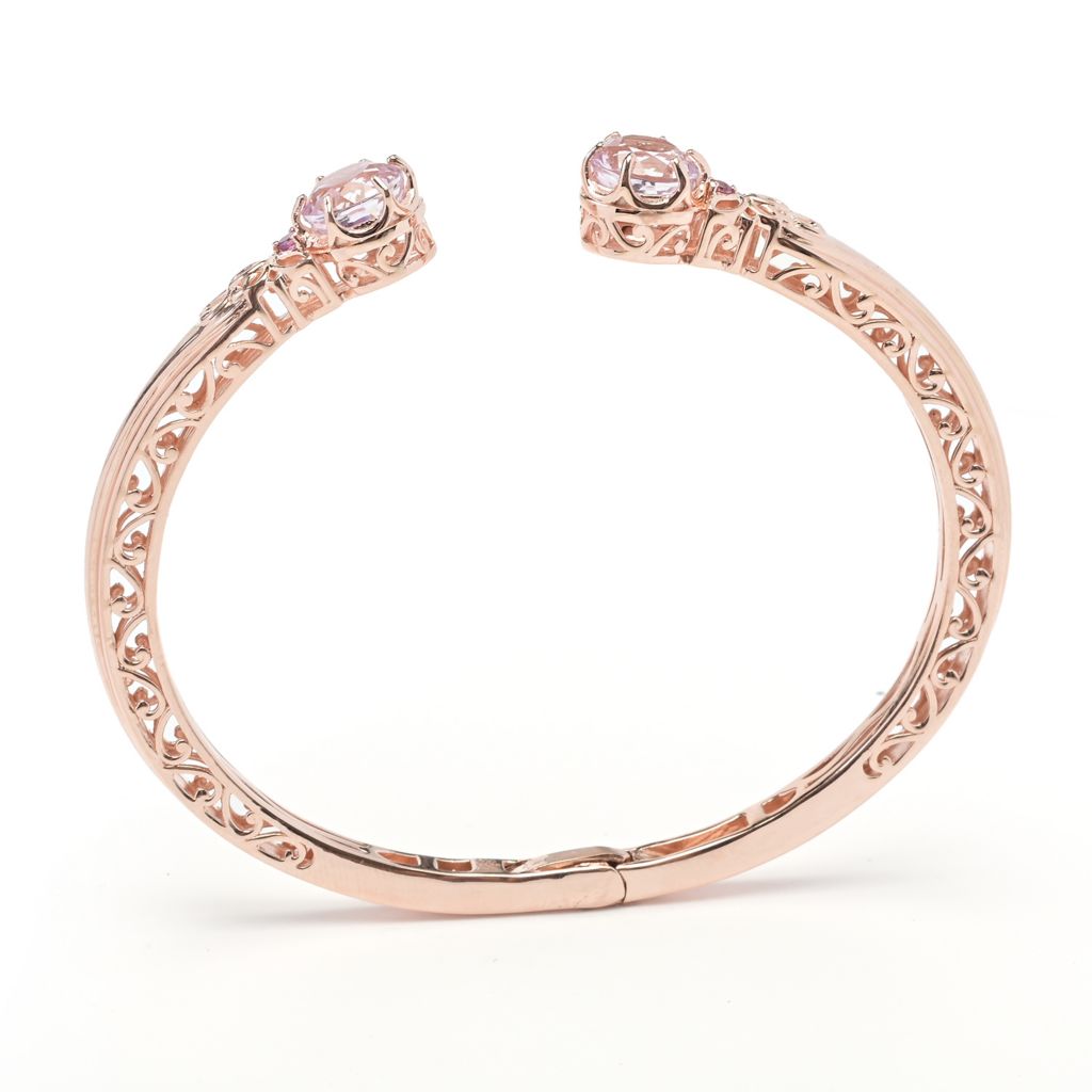 Pulseira Gem Treasures de 2,86 quilates de kunzita e granada rodolita