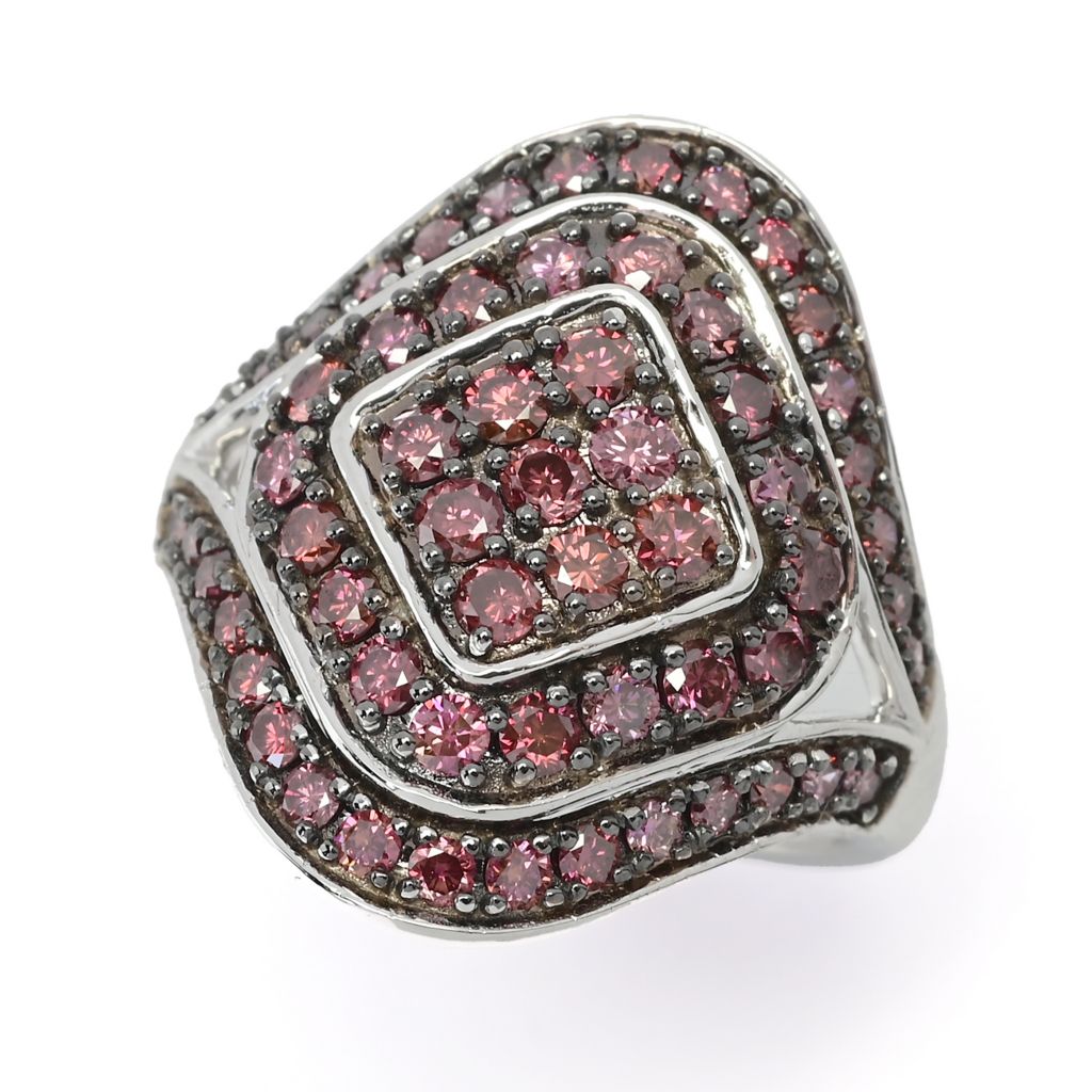 Anel Diamond Treasures em ouro branco 14K com diamantes roxos de 1,50ct