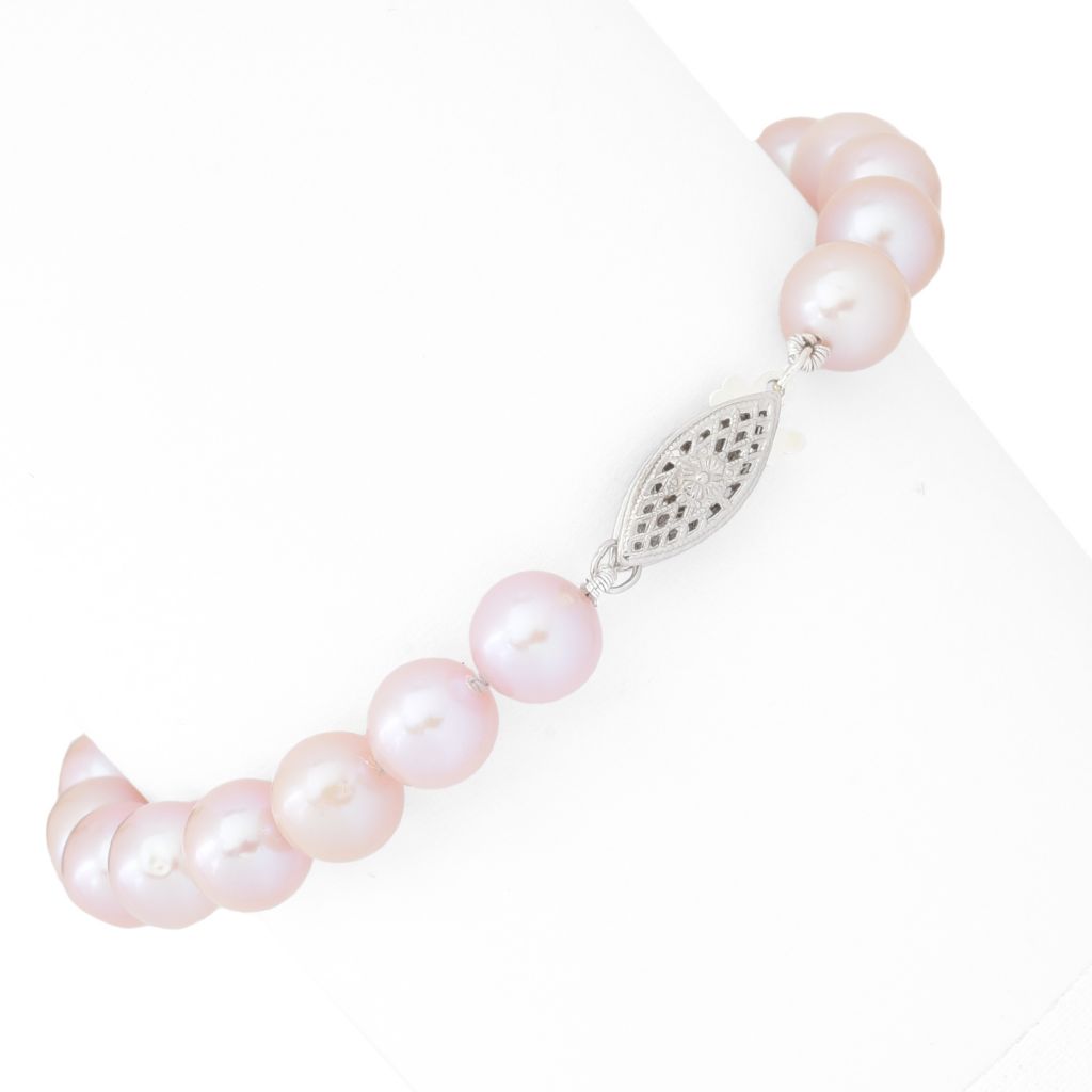 Pulseira de pérolas rosas cultivadas de água doce Imperial Pearl de 7,5"