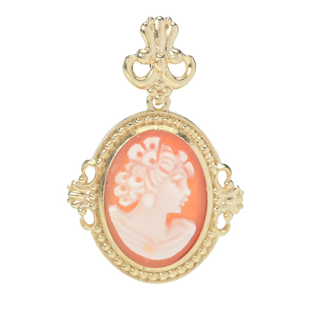 Cameo Italiano "Victoria" 18x13mm Retrato Cameo Bead Frame Pingente