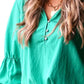 Entro - Tiered Puff Sleeve V-neck Top