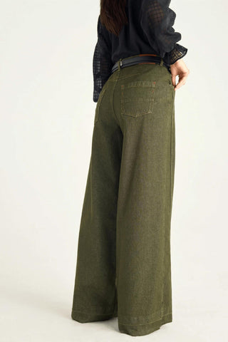 Cotelac - High-waisted Wide-leg Jeans