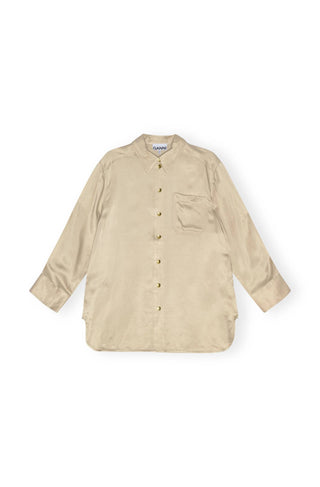 Ganni - Camisa de cetim lavado