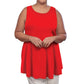 On The Plus Side - Solid Sleeveless Swing Tank Top - Plus
