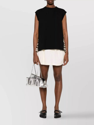 Sacai - Camiseta de algodão com estampa de leopardo