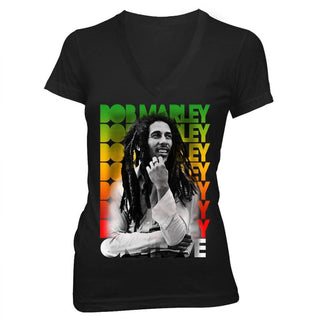 Bob Marley - Women's Bloc Rasta Juniors T Shirt