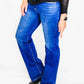 Risen - Women's Mid Rise Long Straight Jeans - Plus