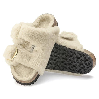 Birkenstock - Sandálias femininas Arizona Shearling estreitas