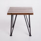 Zenith Outdoor Industrial Accent Table Set of 2 - Teak