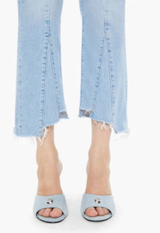 Mãe - Calça Jeans Denim Insider Crop Pontuda Desfiada