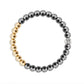 100% Beads - Women's Hematite Beaded Bracelet