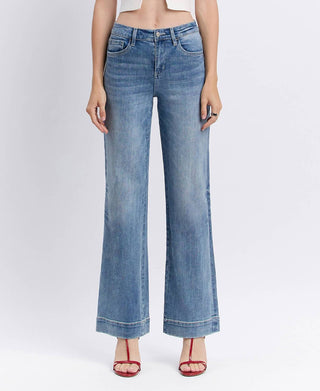 Flying Monkey - High Rise Wide Leg Jeans