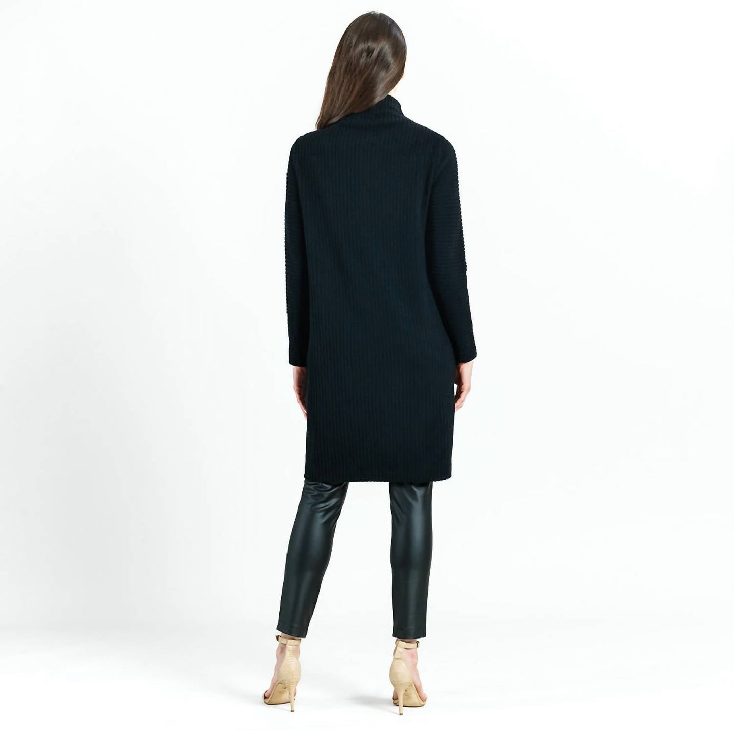Clara Sunwoo - FUNNEL TUNIC RIB KNIT DRESS