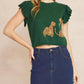 Entro - Cheetah Ruffle Sweater