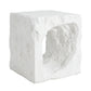 Lyra Outdoor Patio Karst Cave Inspired MGO Side Table White