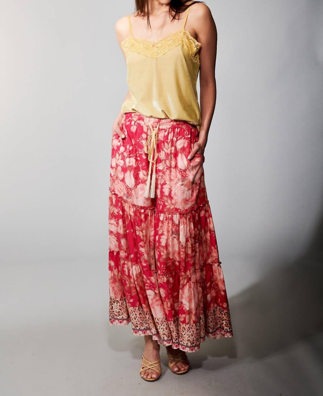 Aratta - Velvet Lace Trim Camisole Top