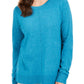 Karen Scott Suéter Feminino Gola Redonda Manga Longa Azul Tamanho XS