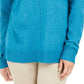 Karen Scott Suéter Feminino Gola Redonda Manga Longa Azul Tamanho XS